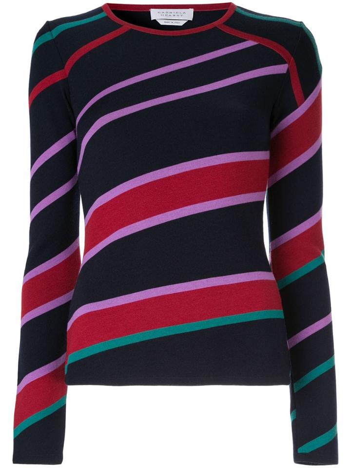 Gabriela Hearst Striped Fine Knit Top - Blue