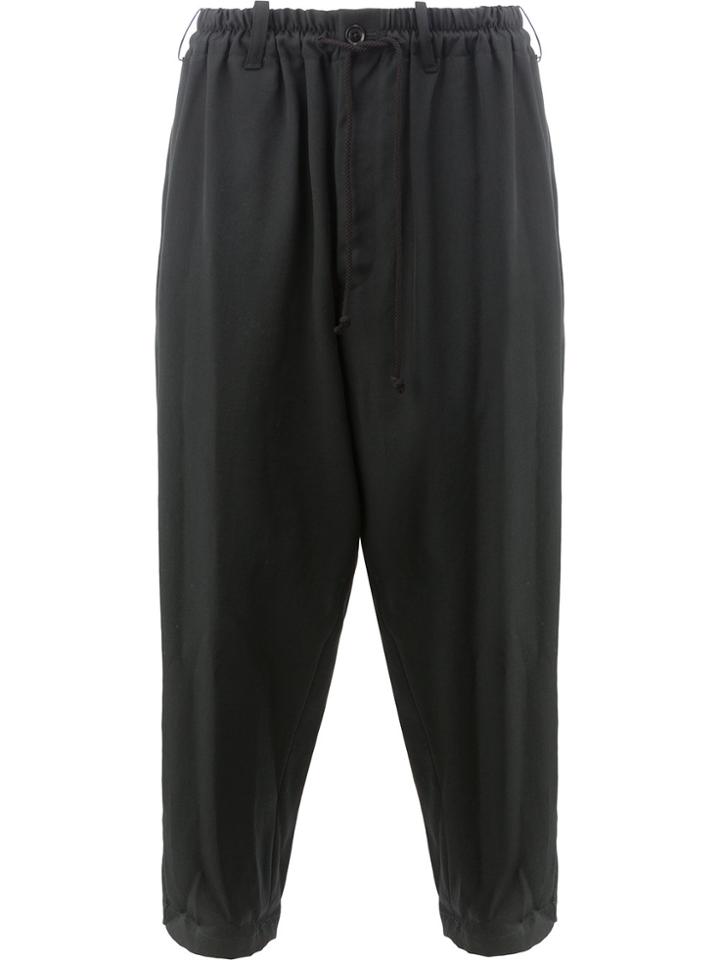 Yohji Yamamoto Elasticated Waist Trousers - Black