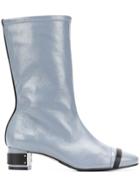 Stuart Weitzman Round Neck Boots - Blue