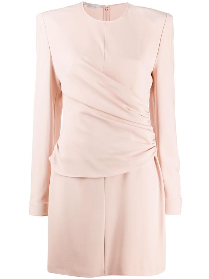Stella Mccartney Gathered-panel Fitted Mini-dress - Pink