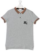 Burberry Kids Teen Short-sleeve Polo Shirt - Grey