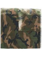 Valentino Camouflage Branded Scarf - Green