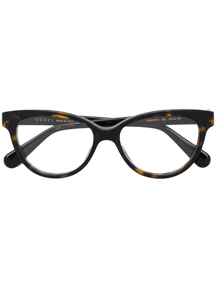 Gucci Eyewear Classic Square Glasses - Brown
