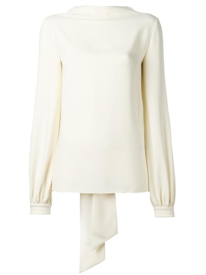 Tom Ford Attached Scarf Blouse, Women's, Size: 36, Nude/neutrals, Silk