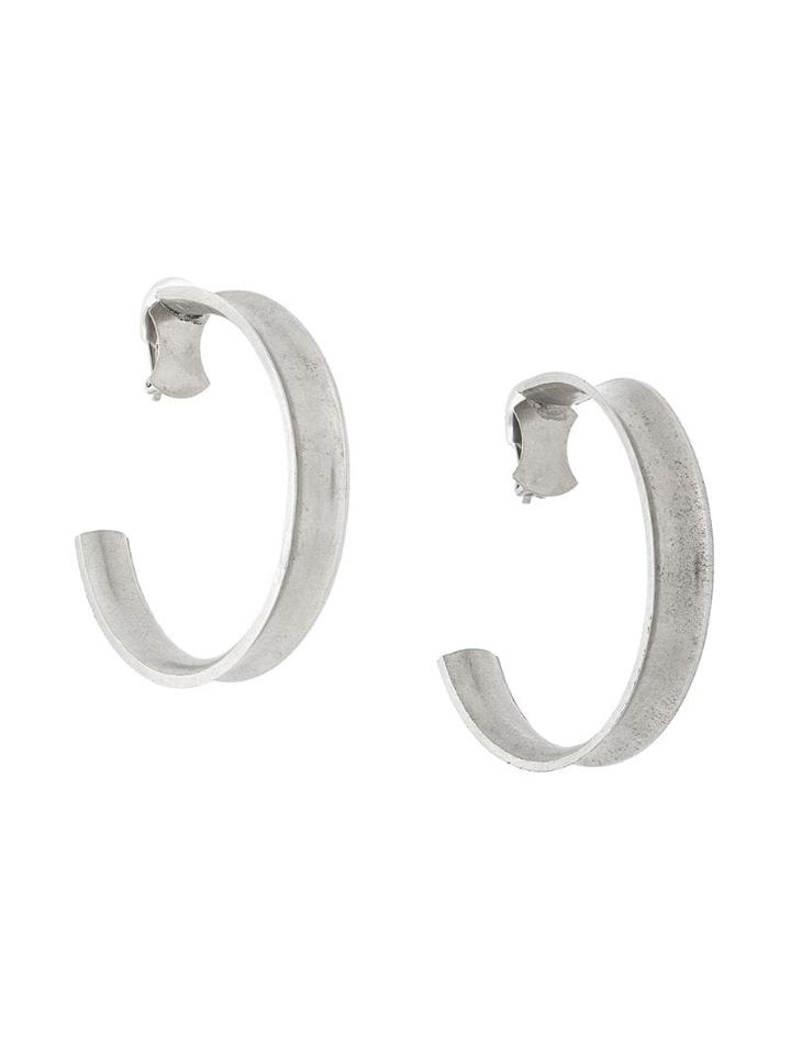 Krizia Pre-owned Large Loop Clip-on Earrings - Metallic