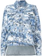 Off-white Printed Boxy Shirt - Blue