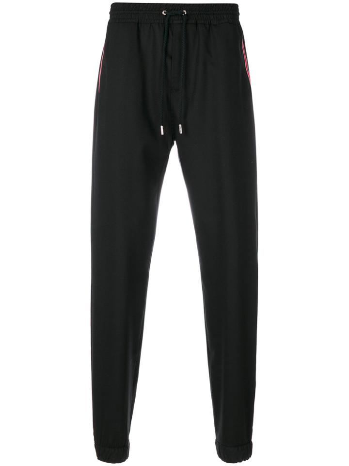 Givenchy Stars And Stripe Panel Tapered Trousers - Black