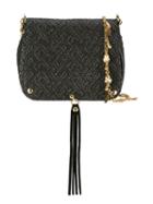 Xaa Pattern Shoulder Bag, Women's, Black, Metallized Polyester