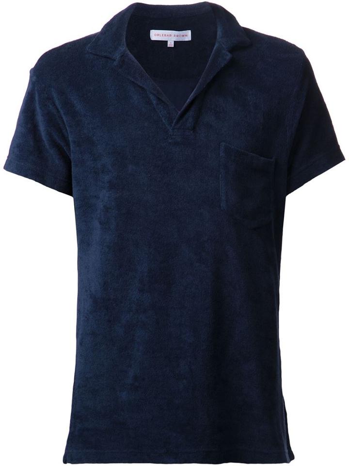 Orlebar Brown Terry Towelling Polo, Men's, Size: Xxl, Blue, Cotton