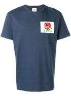 Kent & Curwen Embroidered Flower T-shirt - Blue
