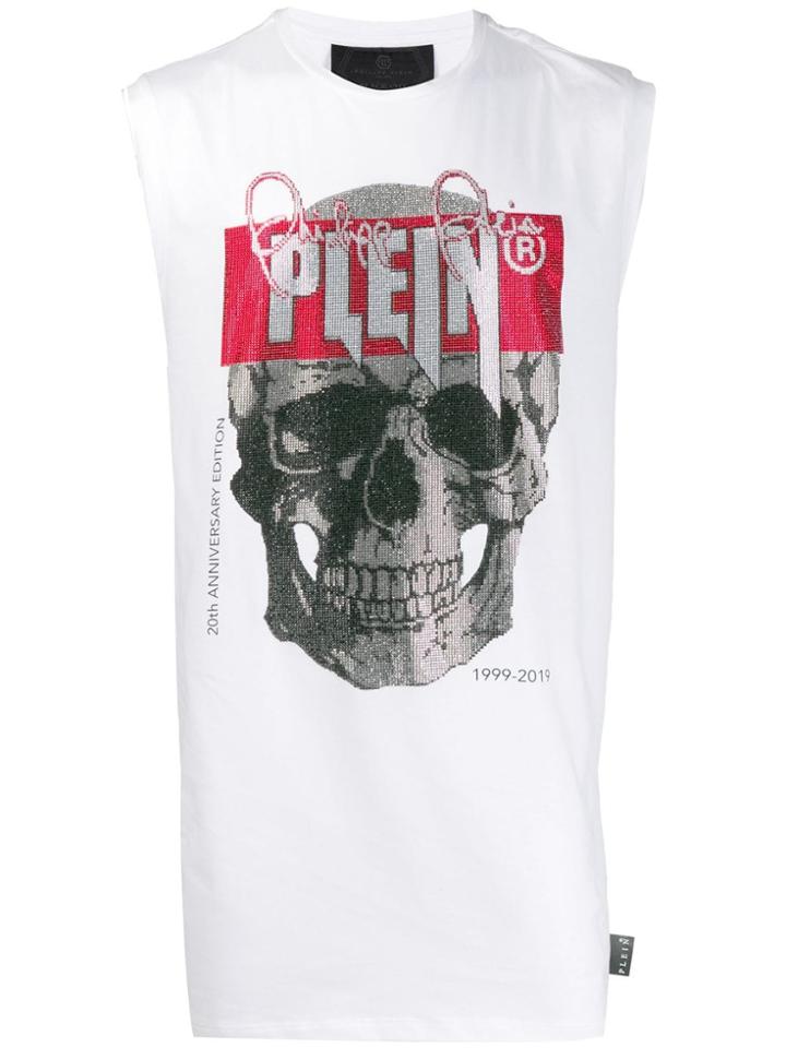 Philipp Plein Skull Tank Top - White