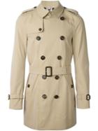 Burberry Belted Trench Coat, Men's, Size: 50, Nude/neutrals, Cotton/viscose