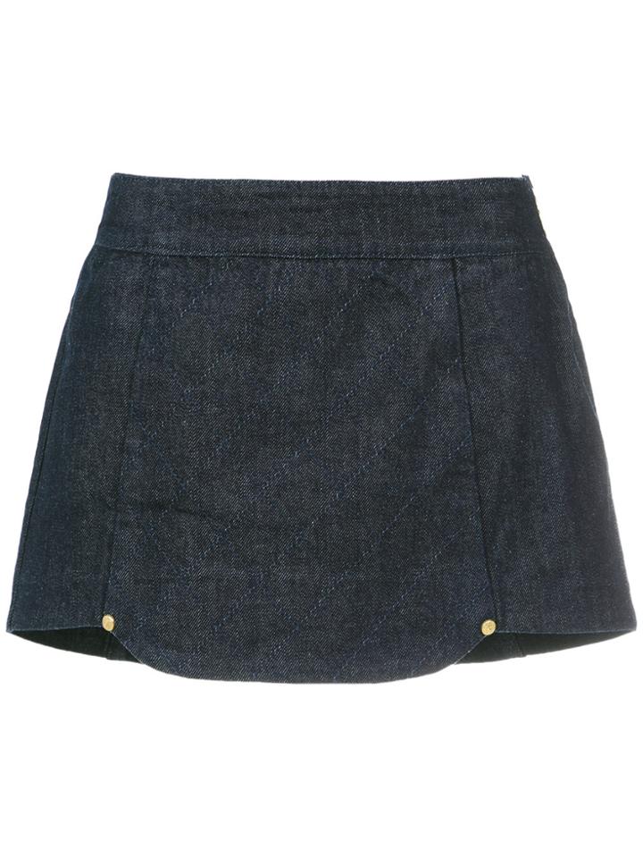 Andrea Bogosian Denim Mini Skirt - Blue