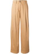 Semicouture Wide Leg Trousers - Nude & Neutrals