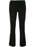 The Row - 'athby' Trousers - Women - Cotton/lamb Skin/spandex/elastane - M, Black, Cotton/lamb Skin/spandex/elastane