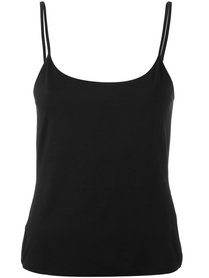 Armani Collezioni Plain Tank Top, Size: 44, Black, Viscose/spandex/elastane