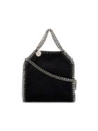 Stella Mccartney Mini Black Glitter Falabella Shoulder Bag