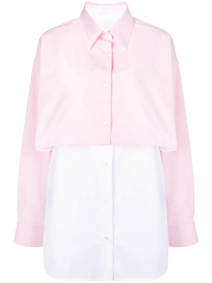 Calvin Klein 205w39nyc Contrast Layer Shirt - Pink