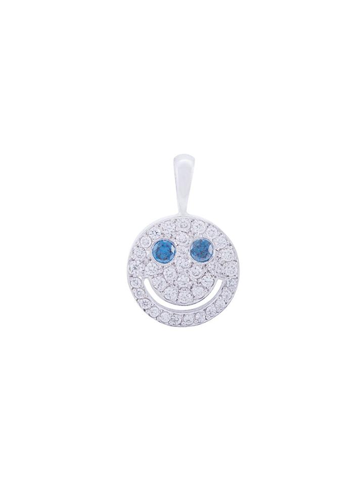 Eyefunny Diamond Smiley Pendant - Grey