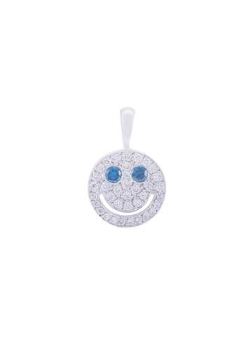 Eyefunny Diamond Smiley Pendant - Grey