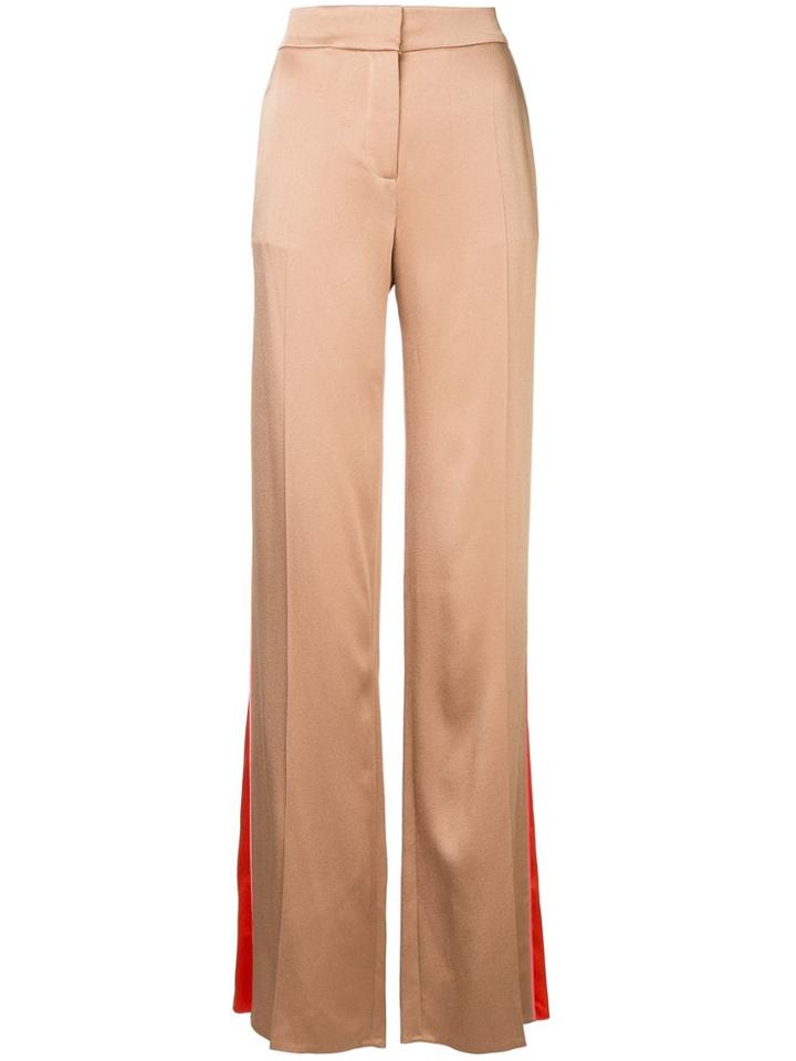 Peter Pilotto High Waisted Side Stripe Trousers - Brown