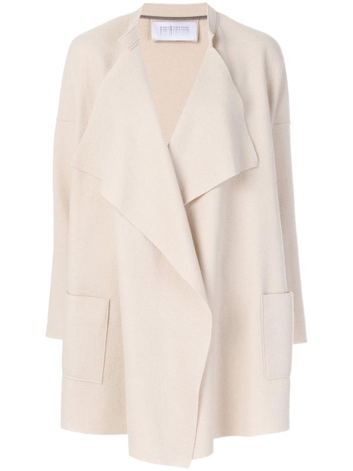 Harris Wharf London Draped Collar Coat - Nude & Neutrals