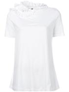Lanvin Ruffle-trimmed T-shirt - White