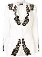 Dolce & Gabbana Beaded Detail Blazer - White