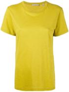 Vince - Short Sleeve T-shirt - Women - Supima Cotton - L, Yellow/orange, Supima Cotton
