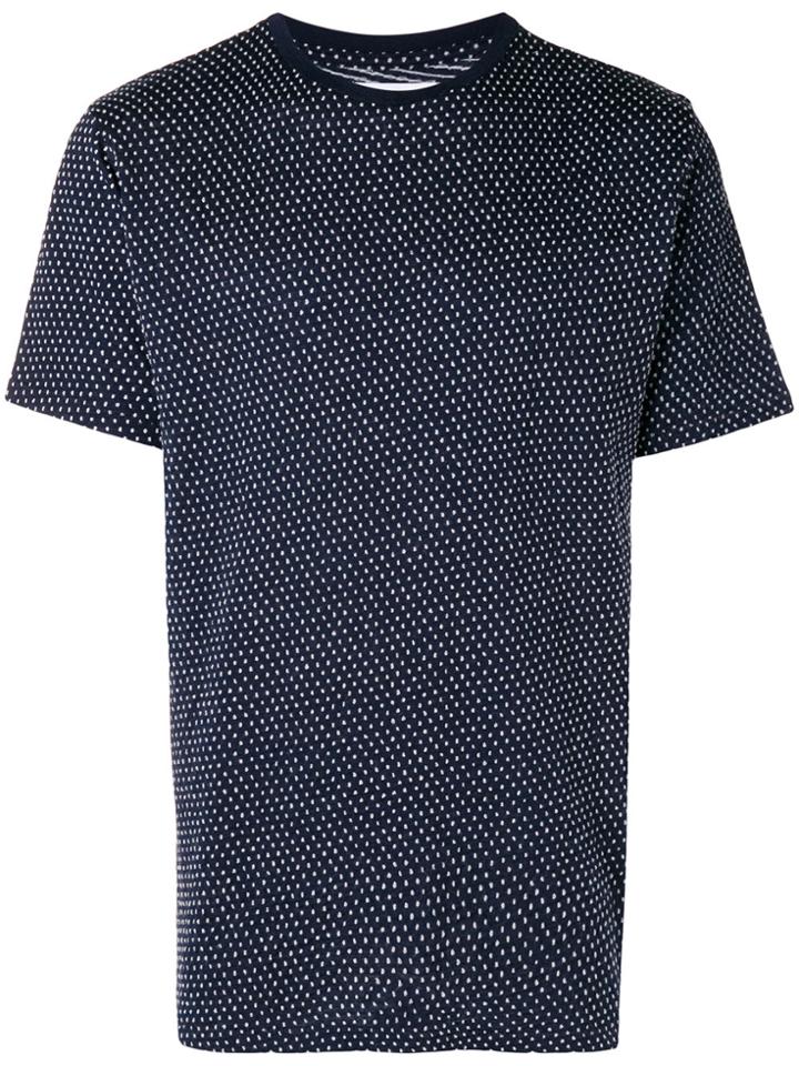 Soulland Pointelle Textured Crew Neck T-shitr - Blue