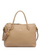 Prada Double Medium Tote - Neutrals