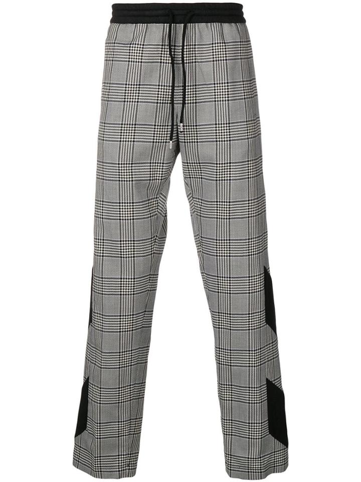 Msgm Checked Trousers - Black