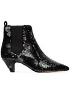 Tabitha Simmons Effie 50 Sequin Ankle Boots - Black