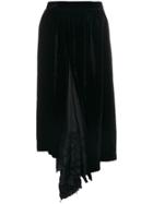 Comme Des Garçons Vintage Velveteen Cropped Asymmetric Trousers -