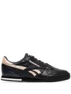 Reebok Black And Beige Phase 1 Pro Leather Sneakers