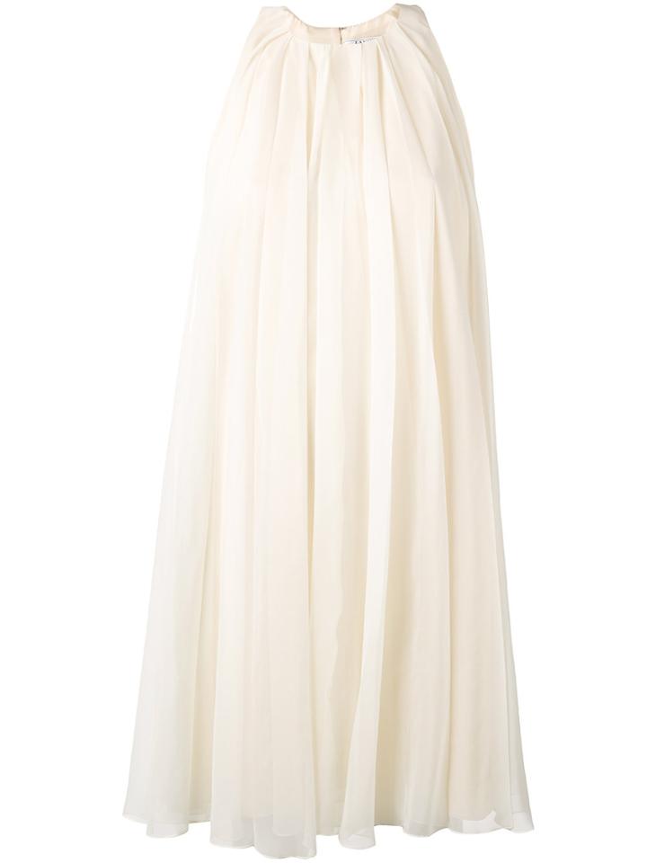 Lanvin Pleated Mini Dress - Nude & Neutrals
