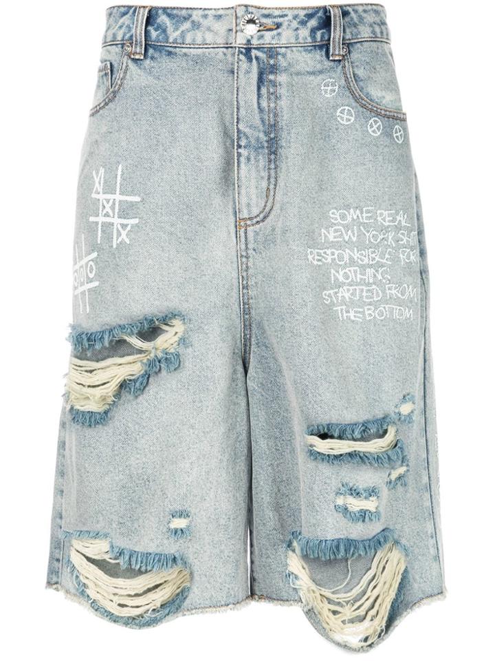 Haculla Some Real New York Denim Shorts - Blue