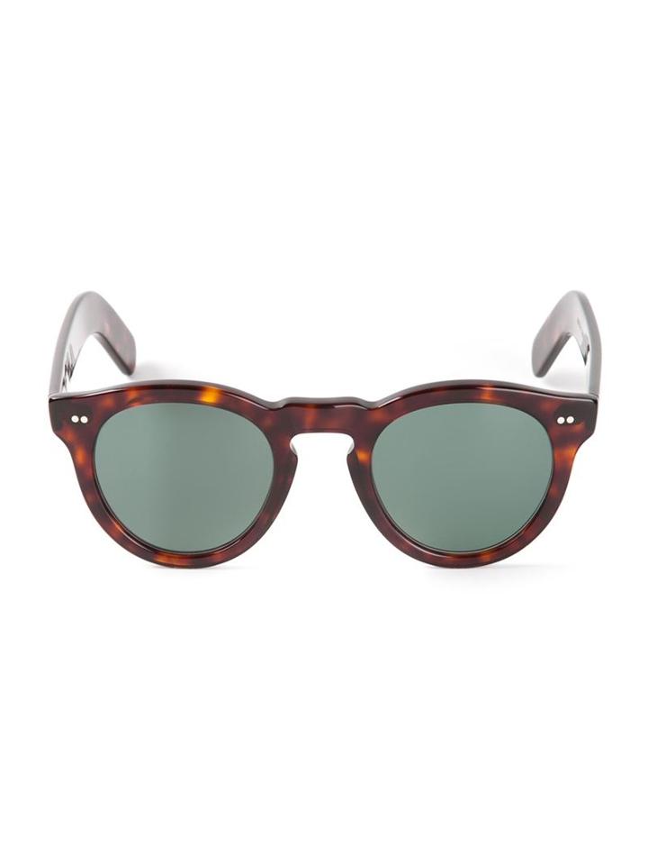 Cutler & Gross Round Frame Sunglasses, Adult Unisex, Brown, Acetate