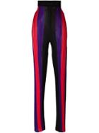 Balmain High Waist Trousers, Women's, Size: 38, Purple, Polyamide/spandex/elastane/viscose