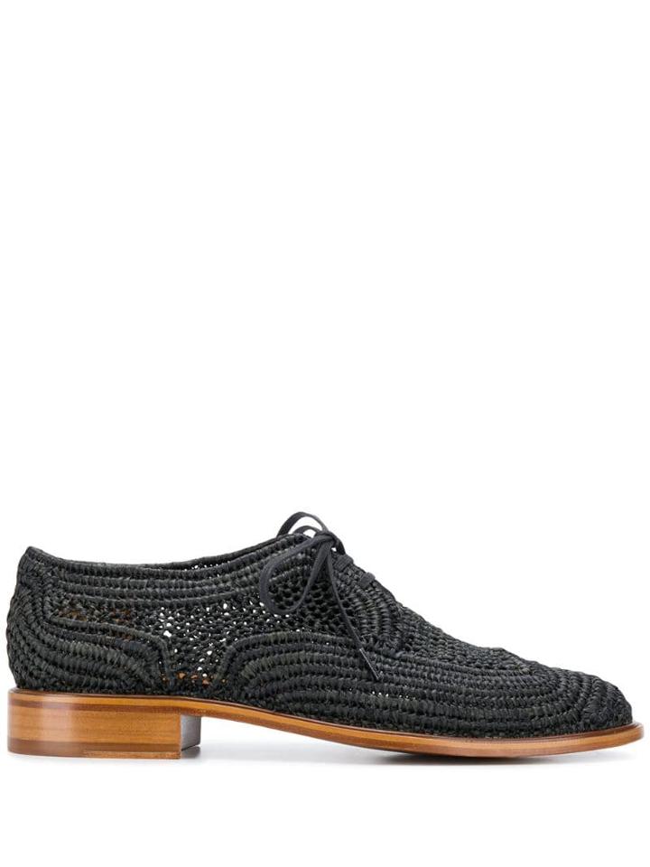 Clergerie Paille Lace Up Shoes - Black