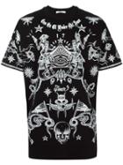 Givenchy Tattoo Print T-shirt, Men's, Size: Medium, Black, Cotton