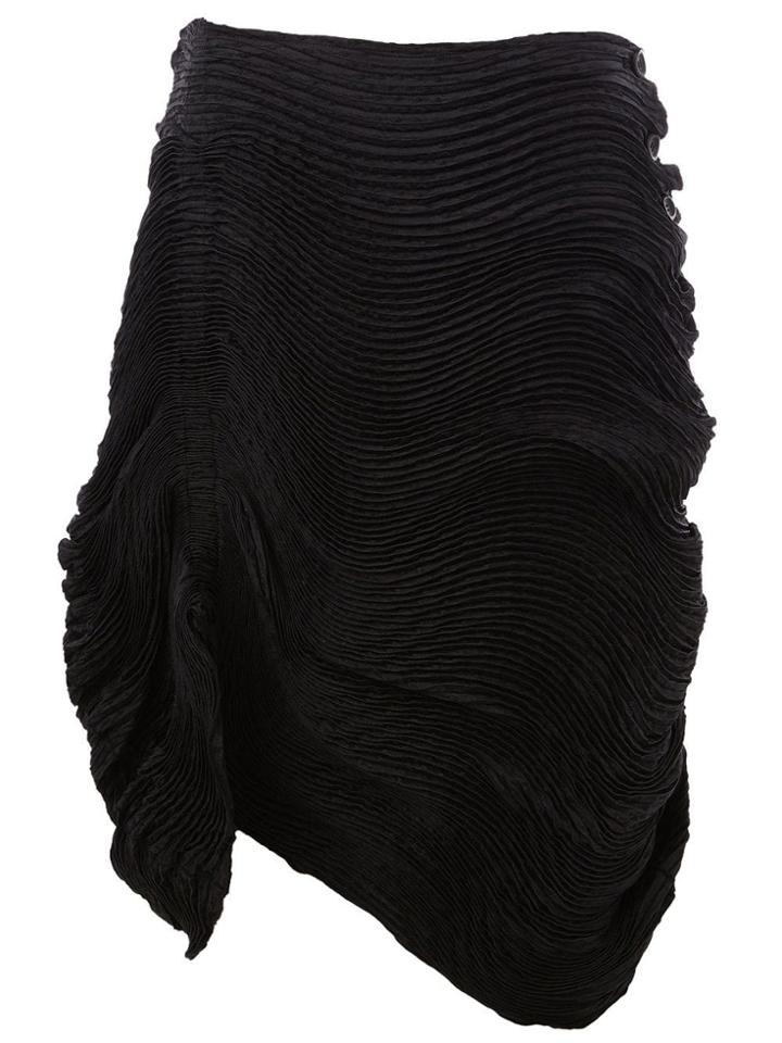 Issey Miyake Gathered Pleat Skirt - Black