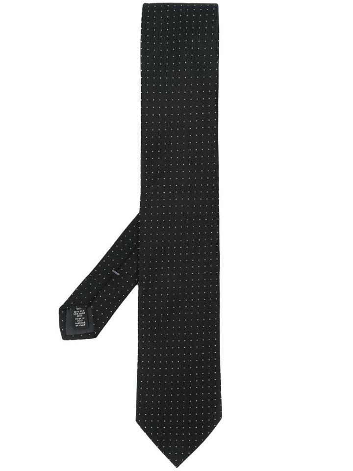 Ermenegildo Zegna Fantasia Micro Dot Tie - Black
