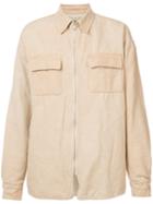 Yeezy - Weathered Shirt Jacket - Men - Cotton/linen/flax - M, Nude/neutrals, Cotton/linen/flax