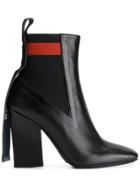 Msgm Stretch Panel Ankle Boots - Black