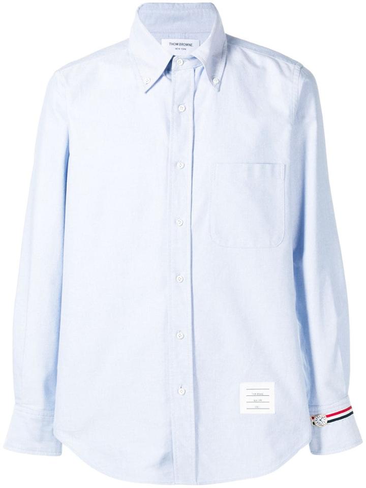 Thom Browne Watch Appliqué Oxford - Blue