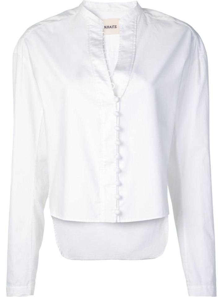 Khaite Front Button Fastening Blouse - White