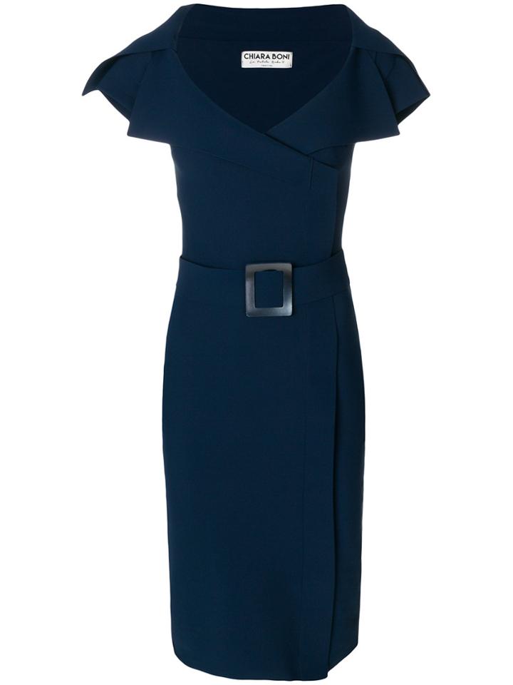 Chiara Boni La Petite Robe Belted Dress - Blue