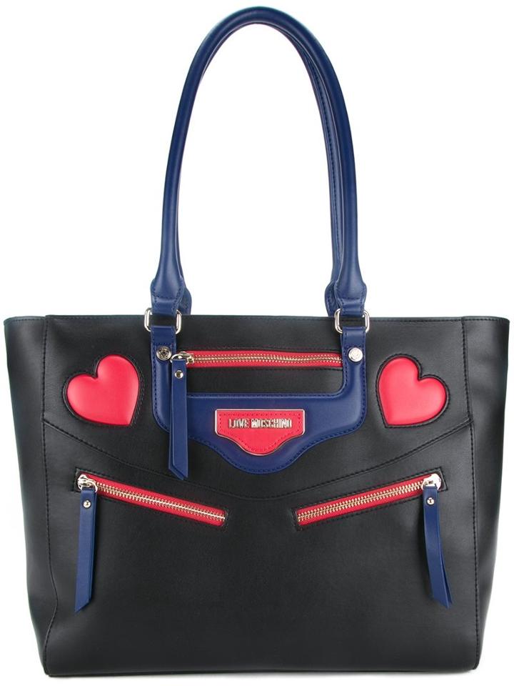 Love Moschino 'heart' Motif Shoulder Bag, Women's, Black