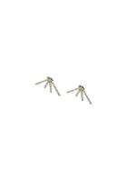 Eva Fehren 18kt Black Gold Sputnik 4 Diamond Earrings - Silver
